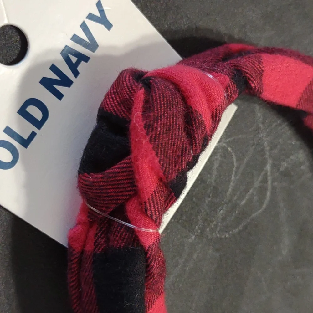 Child one size Buffalo plaid head band New!